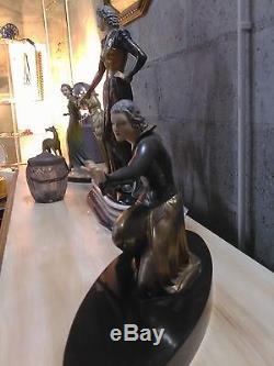 ROGGIA Menneville statue sculpture chryselephantine Art deco danseuse dancer