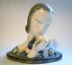 Rare Buste Femme Marcel Guillard Art Deco Ceramique Sculpture Etling Paris Robj