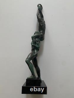 Rare Sculpture Les Athletes Au Laurier Par Pierre Le Faguays Et Max Le Verrier