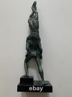 Rare Sculpture Les Athletes Au Laurier Par Pierre Le Faguays Et Max Le Verrier