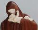Rare Sculpture Art Déco Chryséléphantine Vierge à L'enfant Heuvelmans 32 Cm