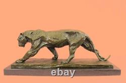 Rembrandt Bugatti Art Déco Léopards Bronze Sculpture Cubism Panthers Cadeau