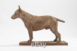 Richard FATH Bull-terrier, Terre cuite originale signée. Période Art Déco