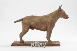 Richard FATH Bull-terrier, Terre cuite originale signée. Période Art Déco
