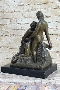 Rodin Eternal Idol Chair Érotique Bronze Marbre Statue Figurine Art Déco