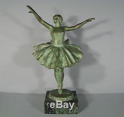 SCULPTURE EN BRONZE LA DANSEUSE SIGNEE F. HAMAR / DANSEUSE ART DECO EN BRONZE