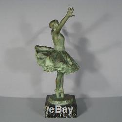 SCULPTURE EN BRONZE LA DANSEUSE SIGNEE F. HAMAR / DANSEUSE ART DECO EN BRONZE