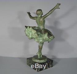 SCULPTURE EN BRONZE LA DANSEUSE SIGNEE F. HAMAR / DANSEUSE ART DECO EN BRONZE