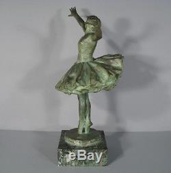 SCULPTURE EN BRONZE LA DANSEUSE SIGNEE F. HAMAR / DANSEUSE ART DECO EN BRONZE