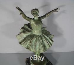 SCULPTURE EN BRONZE LA DANSEUSE SIGNEE F. HAMAR / DANSEUSE ART DECO EN BRONZE