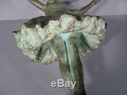 SCULPTURE EN BRONZE LA DANSEUSE SIGNEE F. HAMAR / DANSEUSE ART DECO EN BRONZE