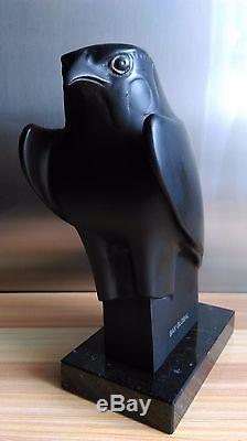 SCULPTURE EN RÉSINE FAUCON HORUS SUR SOCLE EN MARBRE pour BAX GLOBAL