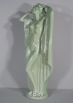 Sculpture Femme Art Deco En Ceramique / Sculpture Femme Nue Drapee Ceramique