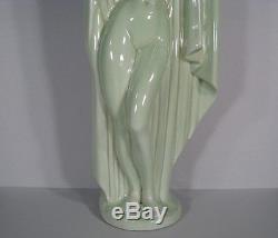 Sculpture Femme Art Deco En Ceramique / Sculpture Femme Nue Drapee Ceramique