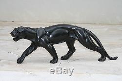 SCULPTURE PANTHERE NOIRE Baguerra ART DECO SIGNEE LIMITEE