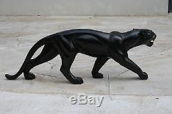 SCULPTURE PANTHERE NOIRE Baguerra ART DECO SIGNEE LIMITEE