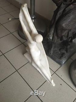 STATUE Danseuses SCULPTURE ART DECO EN MARBRE ou ALBATRE 1930