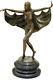 Statue En Bronze 45cm Sculpture Danseuse Art Nouveau Statuette Deco Figurine