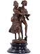 Statue En Bronze 48cm Sculpture Couple De Danseurs Style Art Nouveau Deco