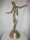 Statue Metal 54cm Danseuse De Revue 1900 Sculpture Statuette Art Deco