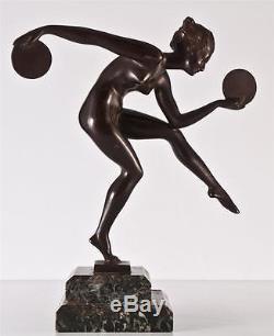 Statue Sculpture Bronze Femme Art Deco Danseuse Femme Nue No Copy Le Verrier
