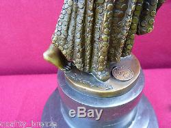 SUPERB ART DECO, BRONZE, FOOTSTEPS SIGNED D. H. Chiparus STATUE FIGURE SCULPTURE