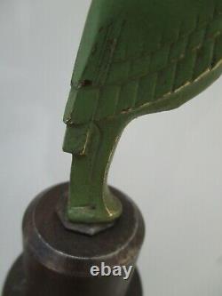 Sculpture ART DÉCO Bronze MARABOUT presse papier socle en métal forgé
