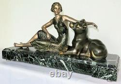 Sculpture Art Deco marbre régule (limousin) french spelter statue