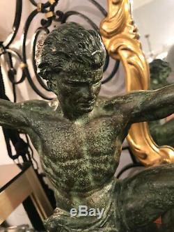 Sculpture Bronze Art Deco Par Germain Hervor, Signé