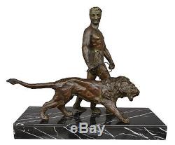 Sculpture Bronze Art déco 1930 Art déco Le dresseur de lion par Decoux