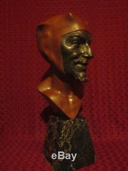 Sculpture Chryselephantine Marbre Bronze Mephistopheles Devil Figur Diable Satan