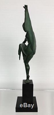Sculpture D'époque Art Déco (1920-1930) La Danseuse De 35,5 CM De Haut