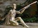 Sculpture Ephèbe Au Javelot 1930 Bronze Art Deco D'inspiration Grèce Antique