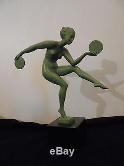 Sculpture Femme Art Déco Derenne Danseuse Max Le Verrier