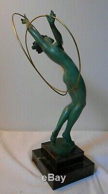 Sculpture Femme Danseuse Régule Art Déco Fayral Pierre Le Faguays Le Verrier