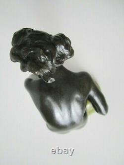 Sculpture Femme nue danseuse en bronze Art Déco DLG Claire Colinet 1920-1930