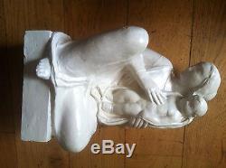 Sculpture Maternite Terre Cuite Art Deco Bizette