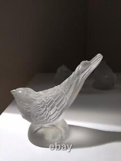 Sculpture Oiseaux verres moulés Art déco bohème Lalique Sabino