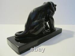 Sculpture Tigre Ceramique Art Deco Odyv/berlot Mussier/tiger/ceramic/animalier