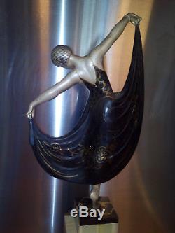 Sculpture art deco 1930 GILBERT femme danseuse antique lady statue dancer woman