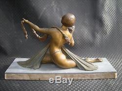 Sculpture art deco 1930 LIMOUSIN femme danseuse antique lady statue dancer woman
