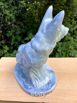 Sculpture art déco céramique chien berger faïencerie moulin des loups, Orchies