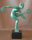 Sculpture Art Deco Danseuse Signé Derenne (marcel Bouraine)