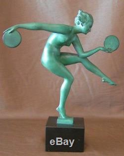 Sculpture art deco danseuse signé Derenne (Marcel Bouraine)