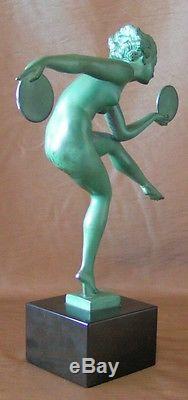 Sculpture art deco danseuse signé Derenne (Marcel Bouraine)