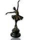 Sculpture Art Deco En Bronze 1920/30 Crespin Statue Femme Danseuse Statuette