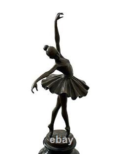 Sculpture art deco en bronze 1920/30 Crespin statue femme danseuse statuette