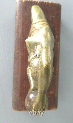 Sculpture bronze doré art deco 1930 statuette femme danseuse nue statue ancienne