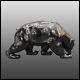 Sculpture Céramique Art Deco Ours Noir/grizzli Ceramic Sculpture Black Bear