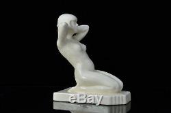 Sculpture craquelé Art Déco Femme nue 1930 Antique céramic Statue nude Woman